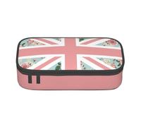 CMJSGG Drapeau Union Jack Roses Anglaises, Trousse à Crayons, Trousse à Crayons, Trousse à Crayons de Grande capacité, Trousse à cosmétiques