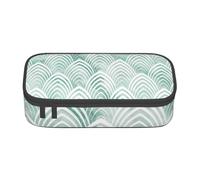 CMJSGG Écailles Aqua Menthe Blanc Géométrie Marbre, Trousse à Crayons, Trousse à Crayons, Trousse à Crayons de Grande capacité, Trousse à cosmétiques