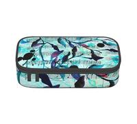 CMJSGG Feuilles De Branches De Musique Aquarelle, Trousse à Crayons, Trousse à Crayons, Trousse à Crayons de Grande capacité, Trousse à cosmétiques