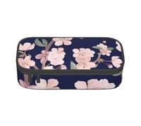 CMJSGG Fleur De Cerisier Floral Sakura Bleu Marine, Trousse à Crayons, Trousse à Crayons, Trousse à Crayons de Grande capacité, Trousse à cosmétiques