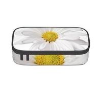 CMJSGG Fleur de Marguerite Blanche avec Coeur Jaune Vif, Trousse à Crayons, Trousse à Crayons, Trousse à Crayons de Grande capacité, Trousse à cosmétiques