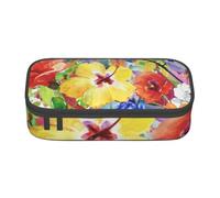 CMJSGG Fleurs d'orchidées de lys Aquarelle, Trousse à Crayons, Trousse à Crayons, Trousse à Crayons de Grande capacité, Trousse à cosmétiques