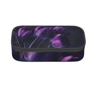 CMJSGG Fond De Fleurs Violettes, Trousse à Crayons, Trousse à Crayons, Trousse à Crayons de Grande capacité, Trousse à cosmétiques