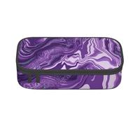 CMJSGG Fond De Marbre Violet Foncé, Trousse à Crayons, Trousse à Crayons, Trousse à Crayons de Grande capacité, Trousse à cosmétiques