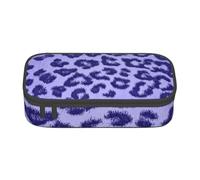 CMJSGG Fourrure De Peau Imprimé Léopard Violet, Trousse à Crayons, Trousse à Crayons, Trousse à Crayons de Grande capacité, Trousse à cosmétiques