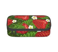 CMJSGG Fraise et Fleur, Trousse à Crayons, Trousse à Crayons, Trousse à Crayons de Grande capacité, Trousse à cosmétiques