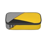 CMJSGG Géométrique Moderne Gris Jaune Et Noir, Trousse à Crayons, Trousse à Crayons, Trousse à Crayons de Grande capacité, Trousse à cosmétiques