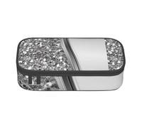 CMJSGG Glam Bling argenté à Fausses Paillettes, Trousse à Crayons, Trousse à Crayons, Trousse à Crayons de Grande capacité, Trousse à cosmétiques