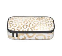 CMJSGG Guépard léopard Blanc doré élégant, Trousse à Crayons, Trousse à Crayons, Trousse à Crayons de Grande capacité, Trousse à cosmétiques