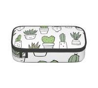 CMJSGG Impression de Cactus dessinée à la Main, Trousse à Crayons, Trousse à Crayons, Trousse à Crayons de Grande capacité, Trousse à cosmétiques