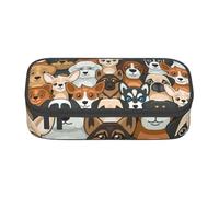 CMJSGG Impression de Chien de Style Dessin animé, Trousse à Crayons, Trousse à Crayons, Trousse à Crayons de Grande capacité, Trousse à cosmétiques