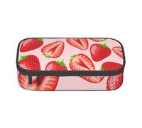 CMJSGG Impression Fraise Rose Kawaii, Trousse à Crayons, Trousse à Crayons, Trousse à Crayons de Grande capacité, Trousse à cosmétiques