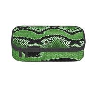 CMJSGG Imprimé Peau de Serpent Vert, Trousse à Crayons, Trousse à Crayons, Trousse à Crayons de Grande capacité, Trousse à cosmétiques
