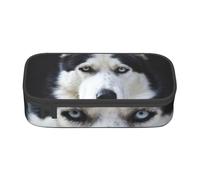 CMJSGG Le Beau Visage de Chien Husky drôle, Trousse à Crayons, Trousse à Crayons, Trousse à Crayons de Grande capacité, Trousse à cosmétiques