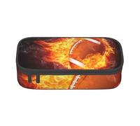 CMJSGG Le Football américain en feu, Trousse à Crayons, Trousse à Crayons, Trousse à Crayons de Grande capacité, Trousse à cosmétiques