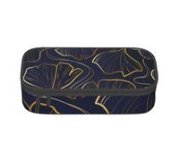 CMJSGG Linéaire Doré Dégradé avec Feuilles De Ginkgo Biloba, Trousse à Crayons, Trousse à Crayons, Trousse à Crayons de Grande capacité, Trousse à cosmétiques
