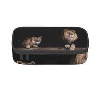 CMJSGG Lion Sauvage et Tigre, Trousse à Crayons, Trousse à Crayons, Trousse à Crayons de Grande capacité, Trousse à cosmétiques