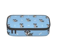 CMJSGG Mignon Chien de Motif Animal Schnauzer, Trousse à Crayons, Trousse à Crayons, Trousse à Crayons de Grande capacité, Trousse à cosmétiques