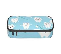 CMJSGG Mignon Dentiste Hygiéniste Dentaire Imprimer Bleu, Trousse à Crayons, Trousse à Crayons, Trousse à Crayons de Grande capacité, Trousse à cosmétiques