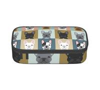 CMJSGG Mignons bouledogues français, Trousse à Crayons, Trousse à Crayons, Trousse à Crayons de Grande capacité, Trousse à cosmétiques
