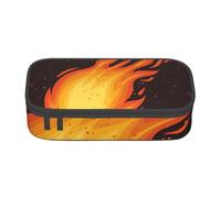 CMJSGG Modèle de Flamme de Boule de feu Tombant Rouge, Trousse à Crayons, Trousse à Crayons, Trousse à Crayons de Grande capacité, Trousse à cosmétiques