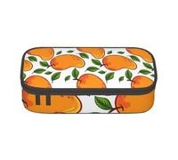 CMJSGG Modèle De Fruit De Mangue Et De Feuilles, Trousse à Crayons, Trousse à Crayons, Trousse à Crayons de Grande capacité, Trousse à cosmétiques