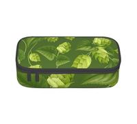 CMJSGG Modèle De Houblon Et De Feuilles Vertes, Trousse à Crayons, Trousse à Crayons, Trousse à Crayons de Grande capacité, Trousse à cosmétiques