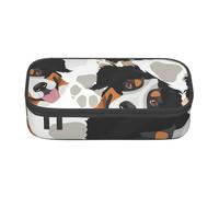CMJSGG Modèle de Pattes de Chien Bouvier Bernois, Trousse à Crayons, Trousse à Crayons, Trousse à Crayons de Grande capacité, Trousse à cosmétiques