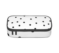 CMJSGG Modèle De Points sans Couture Noir Et Blanc, Trousse à Crayons, Trousse à Crayons, Trousse à Crayons de Grande capacité, Trousse à cosmétiques