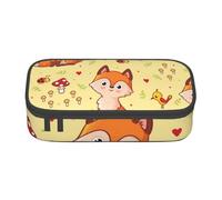 CMJSGG Modèle De Renard Et De Champignon, Trousse à Crayons, Trousse à Crayons, Trousse à Crayons de Grande capacité, Trousse à cosmétiques