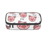 CMJSGG Modèle d'impression de Cochon Animal Mignon, Trousse à Crayons, Trousse à Crayons, Trousse à Crayons de Grande capacité, Trousse à cosmétiques
