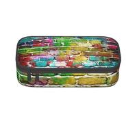 CMJSGG Mur de Briques colorées, Trousse à Crayons, Trousse à Crayons, Trousse à Crayons de Grande capacité, Trousse à cosmétiques
