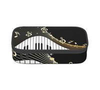 CMJSGG Notes de Musique Noires, Trousse à Crayons, Trousse à Crayons, Trousse à Crayons de Grande capacité, Trousse à cosmétiques