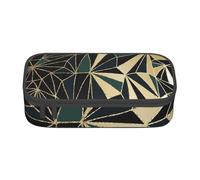 CMJSGG Nouveau Motif géométrique Art déco Vert émeraude et Or, Trousse à Crayons, Trousse à Crayons, Trousse à Crayons de Grande capacité, Trousse à cosmétiques