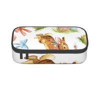 CMJSGG Oeuf De Lapin De Pâques Aquarelle, Trousse à Crayons, Trousse à Crayons, Trousse à Crayons de Grande capacité, Trousse à cosmétiques