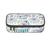 CMJSGG Ours Koala Mignons et Fleurs, Trousse à Crayons, Trousse à Crayons, Trousse à Crayons de Grande capacité, Trousse à cosmétiques