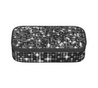 CMJSGG Paillettes argentées Noires, Motif élégant Scintillant, Trousse à Crayons, Trousse à Crayons, Trousse à Crayons de Grande capacité, Trousse à cosmétiques