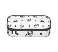 CMJSGG Patte de Bouledogue français, Trousse à Crayons, Trousse à Crayons, Trousse à Crayons de Grande capacité, Trousse à cosmétiques