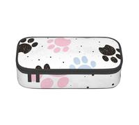 CMJSGG Pattes de Chiens colorées dessinées à la Main, Trousse à Crayons, Trousse à Crayons, Trousse à Crayons de Grande capacité, Trousse à cosmétiques