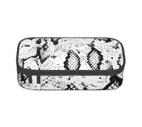CMJSGG Peau De Serpent Imprimée Noir Et Blanc, Trousse à Crayons, Trousse à Crayons, Trousse à Crayons de Grande capacité, Trousse à cosmétiques