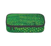 CMJSGG Peau De Serpent Vert, Trousse à Crayons, Trousse à Crayons, Trousse à Crayons de Grande capacité, Trousse à cosmétiques
