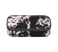 CMJSGG Peau de Vache Noir Blanc Vache, Trousse à Crayons, Trousse à Crayons, Trousse à Crayons de Grande capacité, Trousse à cosmétiques