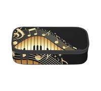 CMJSGG Piano Note de Musique Bling Imprimé, Trousse à Crayons, Trousse à Crayons, Trousse à Crayons de Grande capacité, Trousse à cosmétiques