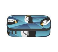 CMJSGG Pingouin polygone Abstrait, Trousse à Crayons, Trousse à Crayons, Trousse à Crayons de Grande capacité, Trousse à cosmétiques