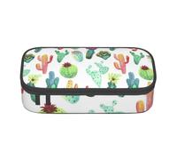 CMJSGG Plantes succulentes de Cactus Aquarelle, Trousse à Crayons, Trousse à Crayons, Trousse à Crayons de Grande capacité, Trousse à cosmétiques