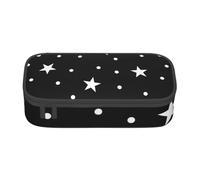 CMJSGG Pois et étoile Noirs et Blancs, Trousse à Crayons, Trousse à Crayons, Trousse à Crayons de Grande capacité, Trousse à cosmétiques