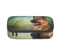 CMJSGG Portrait de Chien de Berger Allemand imprimé, Trousse à Crayons, Trousse à Crayons, Trousse à Crayons de Grande capacité, Trousse à cosmétiques