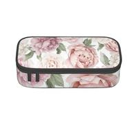 CMJSGG Printemps Fleurs Roses Floral, Trousse à Crayons, Trousse à Crayons, Trousse à Crayons de Grande capacité, Trousse à cosmétiques