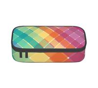 CMJSGG Rayures à Carreaux Multicolores Arc-en-Ciel colorées, Trousse à Crayons, Trousse à Crayons, Trousse à Crayons de Grande capacité, Trousse à cosmétiques