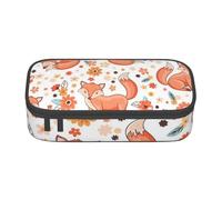 CMJSGG Renards Roux de Dessin animé Mignon, Trousse à Crayons, Trousse à Crayons, Trousse à Crayons de Grande capacité, Trousse à cosmétiques